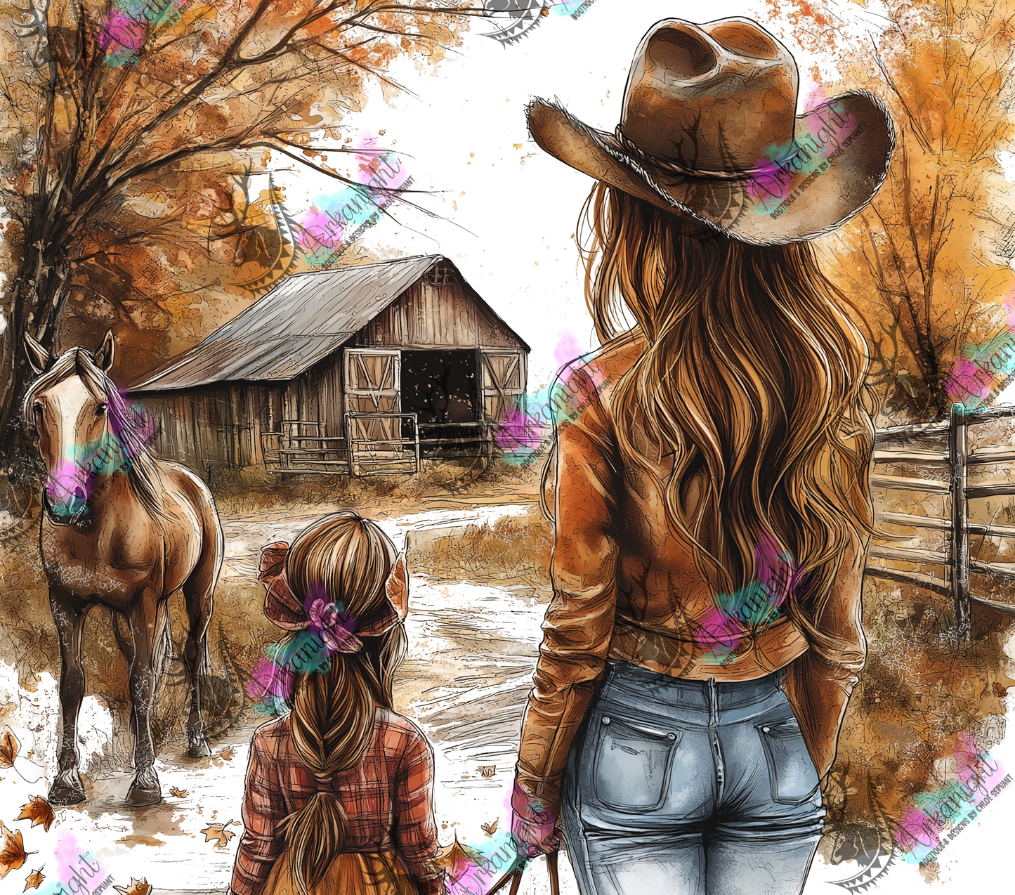 Numérique - Autumn 2024 - Collection Autumn at the Ranch - Cowgirl mom & Daugter - 02