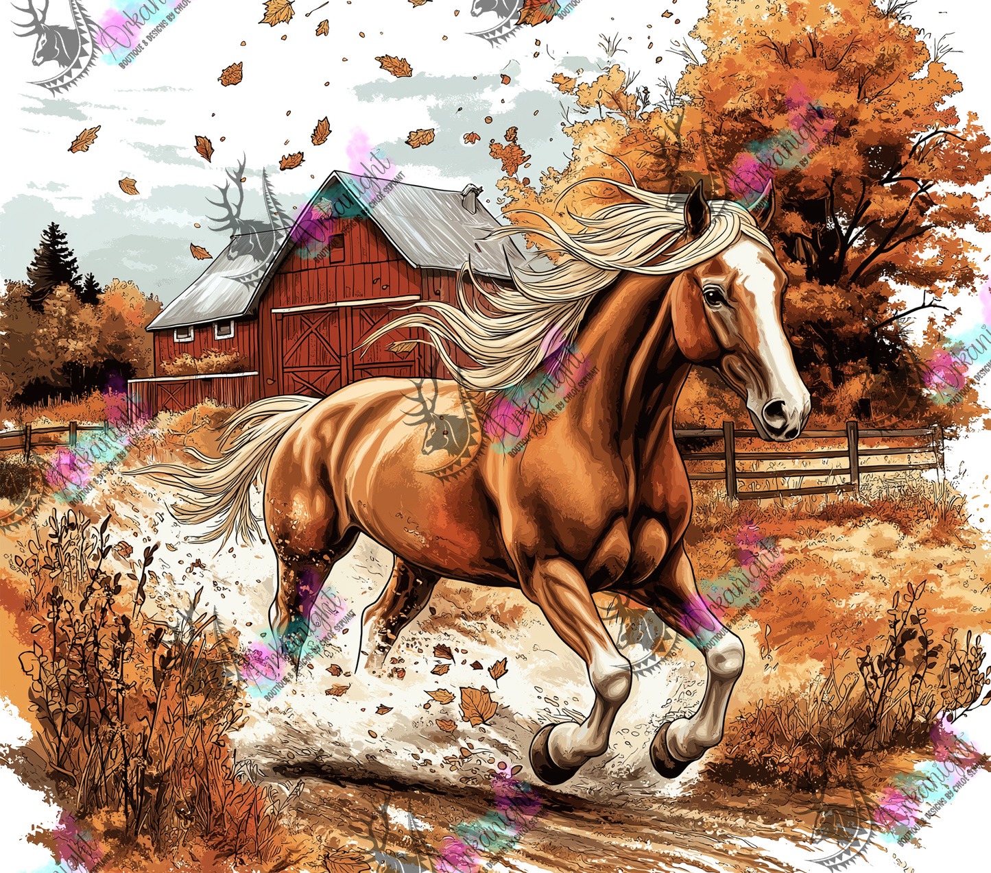 Numérique - Autumn 2024 - Collection Autumn at the Ranch - Palomino Gold Horse