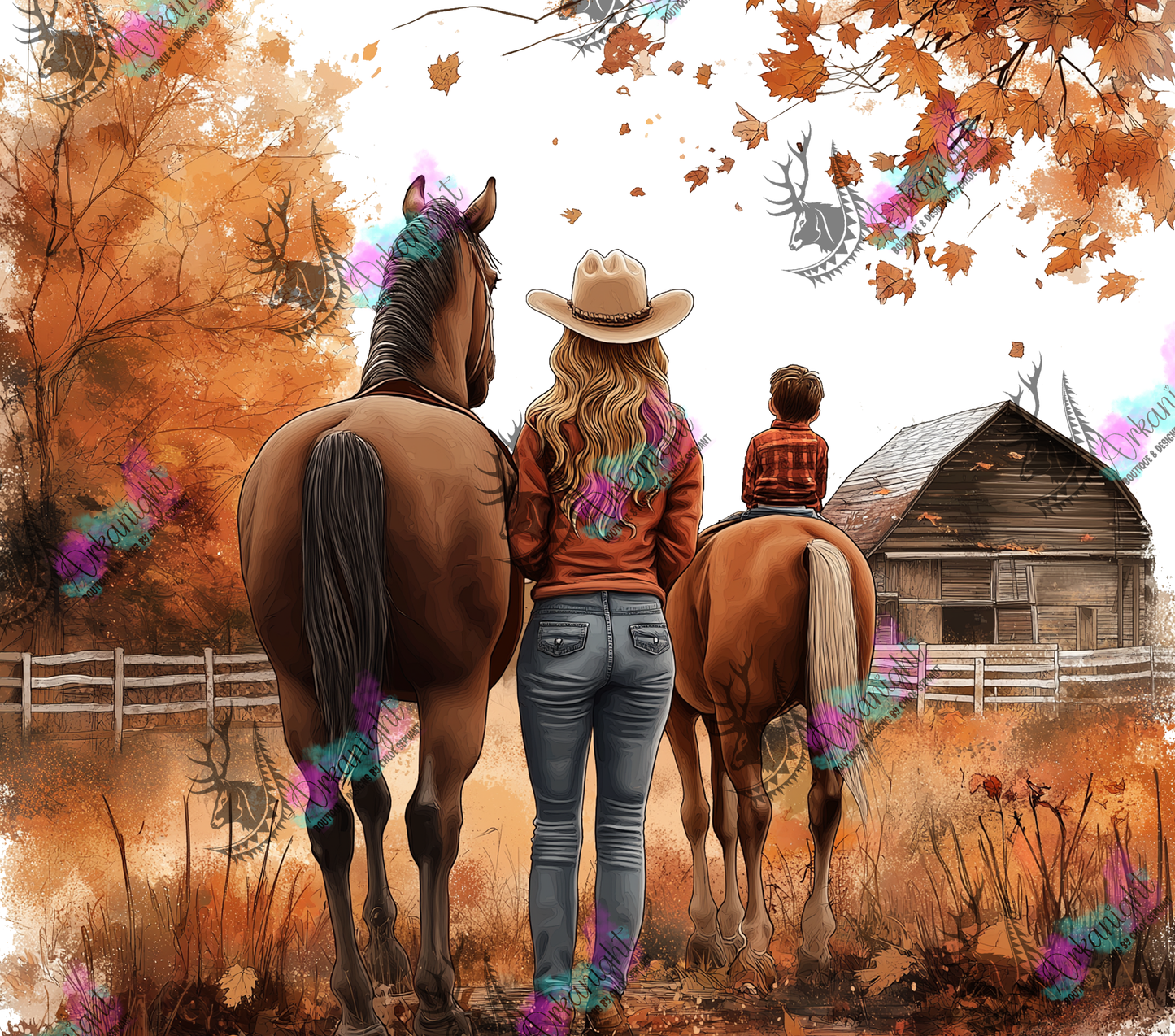 Numérique - Autumn 2024 - Collection Autumn at the Ranch - Cowgirl Mom & Son - 02