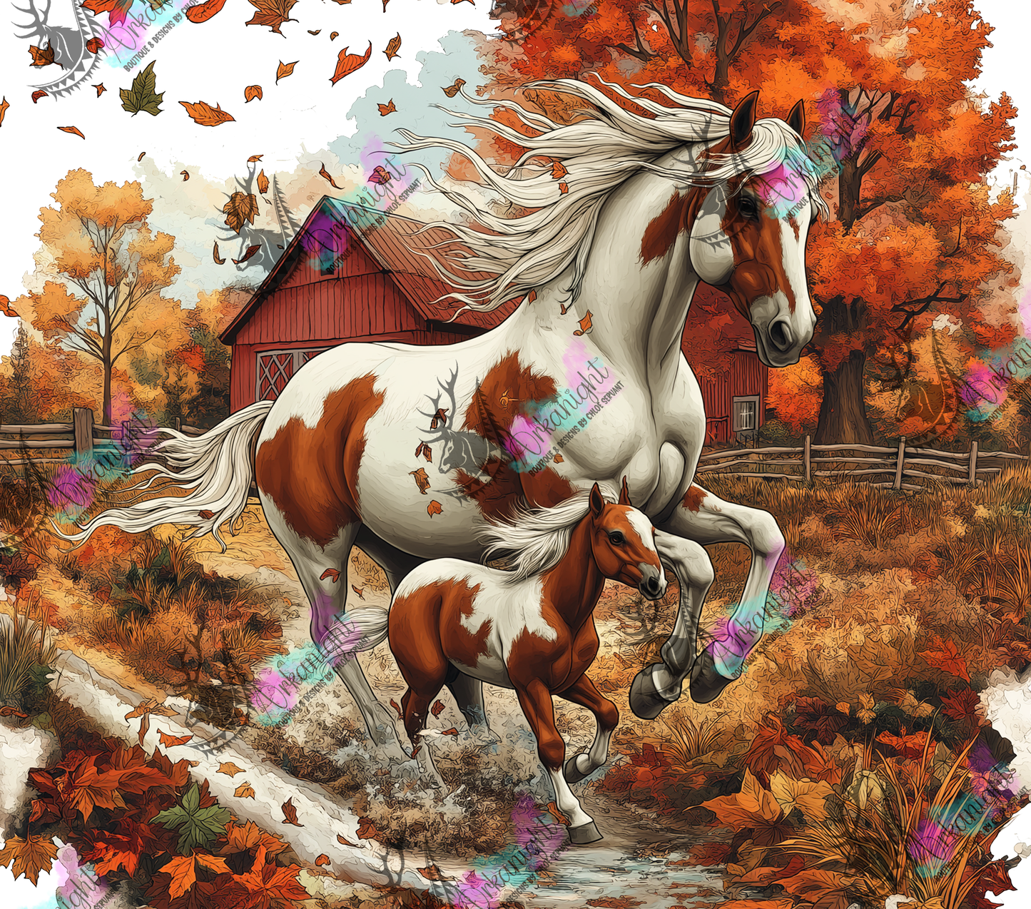 Numérique - Autumn 2024 - Collection Autumn at the Ranch - Paint Horse Family