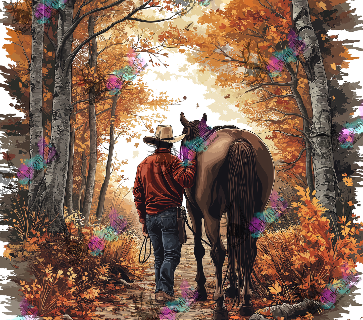 Numérique - Autumn 2024 - Collection Autumn at the Ranch - Cowboy & Brown Quarter Horse