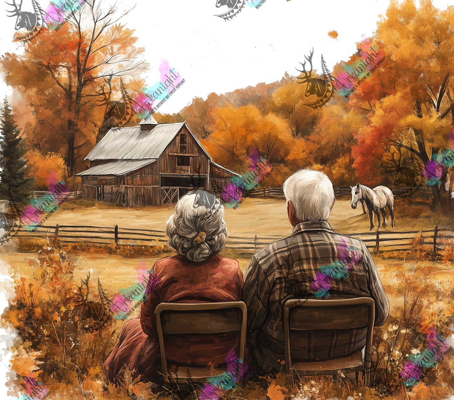 Numérique - Autumn 2024 - Collection Autumn at the Ranch - Grandma & Grandpa - 01