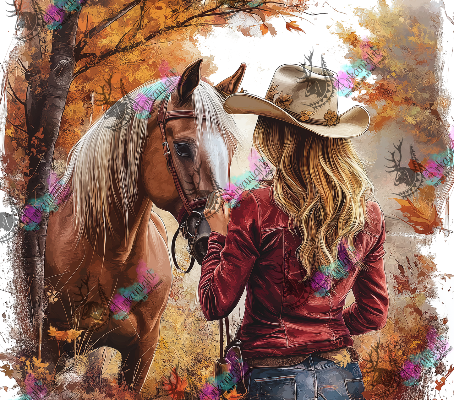 Numérique - Autumn 2024 - Collection Autumn at the Ranch - Blond Cowgirl & Palomino Gold Quarter Horse