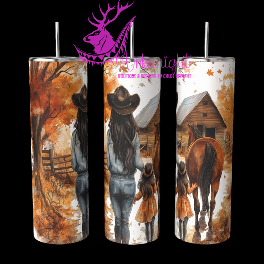 Gourde sur commande - Autumn 2024 - Collection Autumn at the Ranch - Cowgirl Mom & Daugther - 05