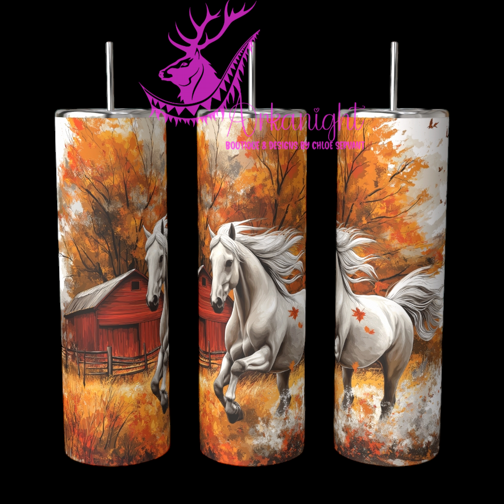 Gourde sur commande - Autumn 2024 - Collection Autumn at the Ranch - White Horse