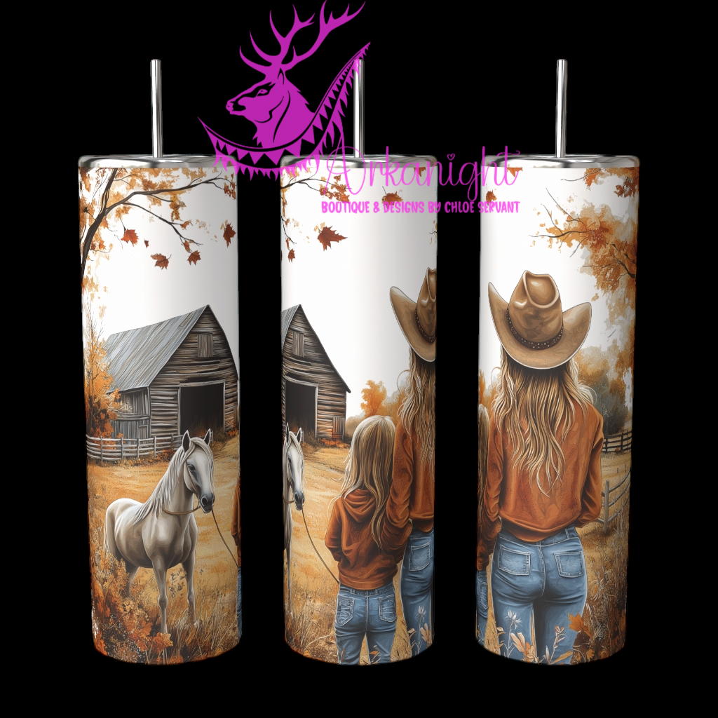 Gourde sur commande - Autumn 2024 - Collection Autumn at the Ranch - Cowgirl Mom & Daugther  -03