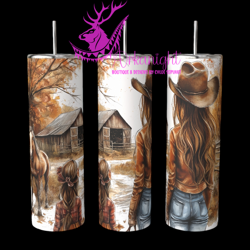 Gourde sur commande - Autumn 2024 - Collection Autumn at the Ranch - Cowgirl Mom & Daugther -02