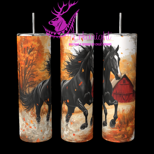 Gourde sur commande - Autumn 2024 - Collection Autumn at the Ranch - Black Horse