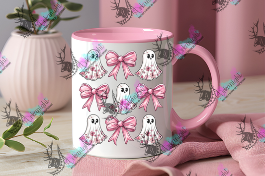 Tasse en céramique sur commande - Autumn 2024 - Coquette cute Pink Ghost