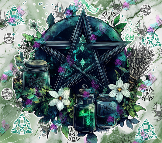 Impression - Autumn 2024 - Dark Green Witchy Pentagram