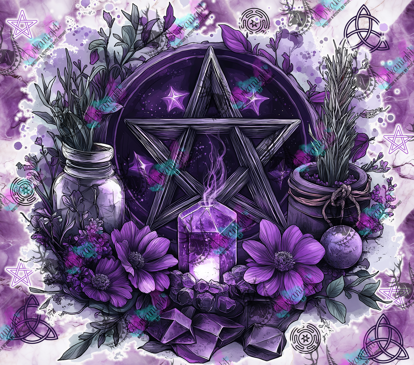 Numérique - Autumn 2024 - Dark Purple Witchy Pentagram