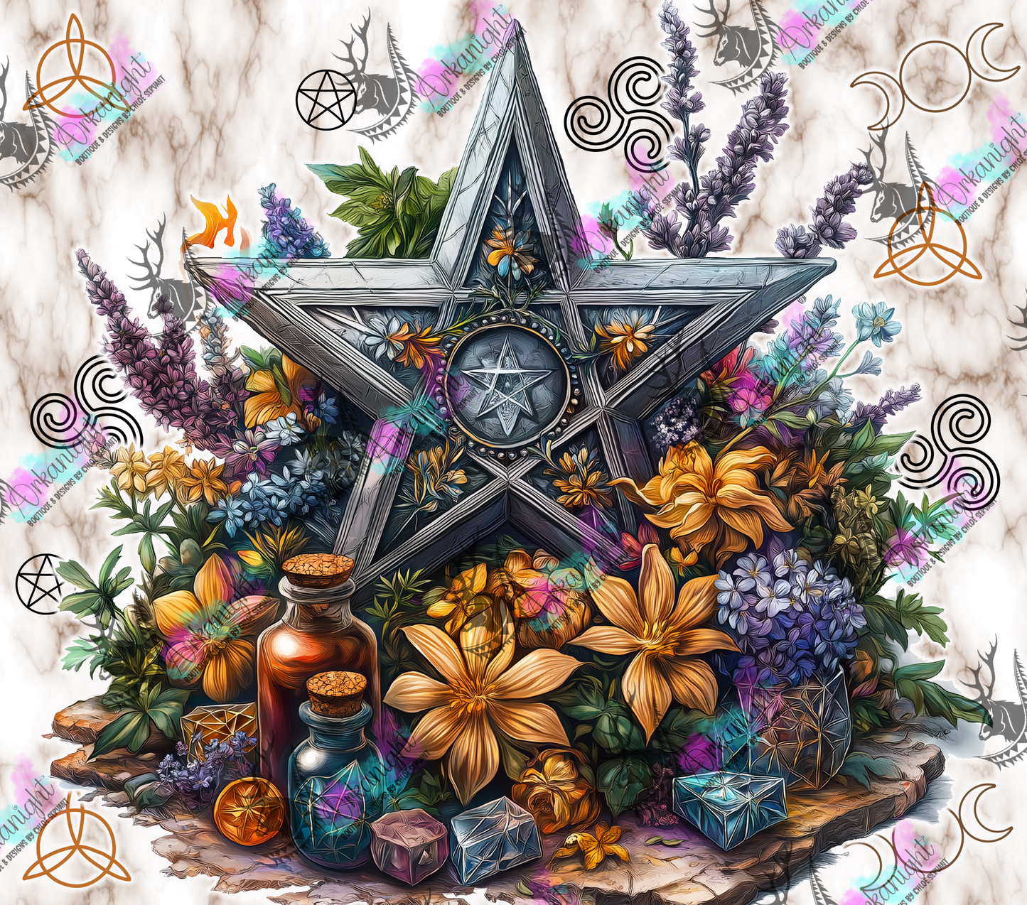 Numérique - Autumn 2024 - Gold/Brown Witchy Pentagram