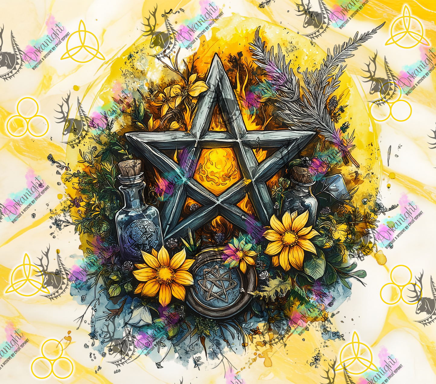 Numérique - Autumn 2024 - Yellow Witchy Pentagram