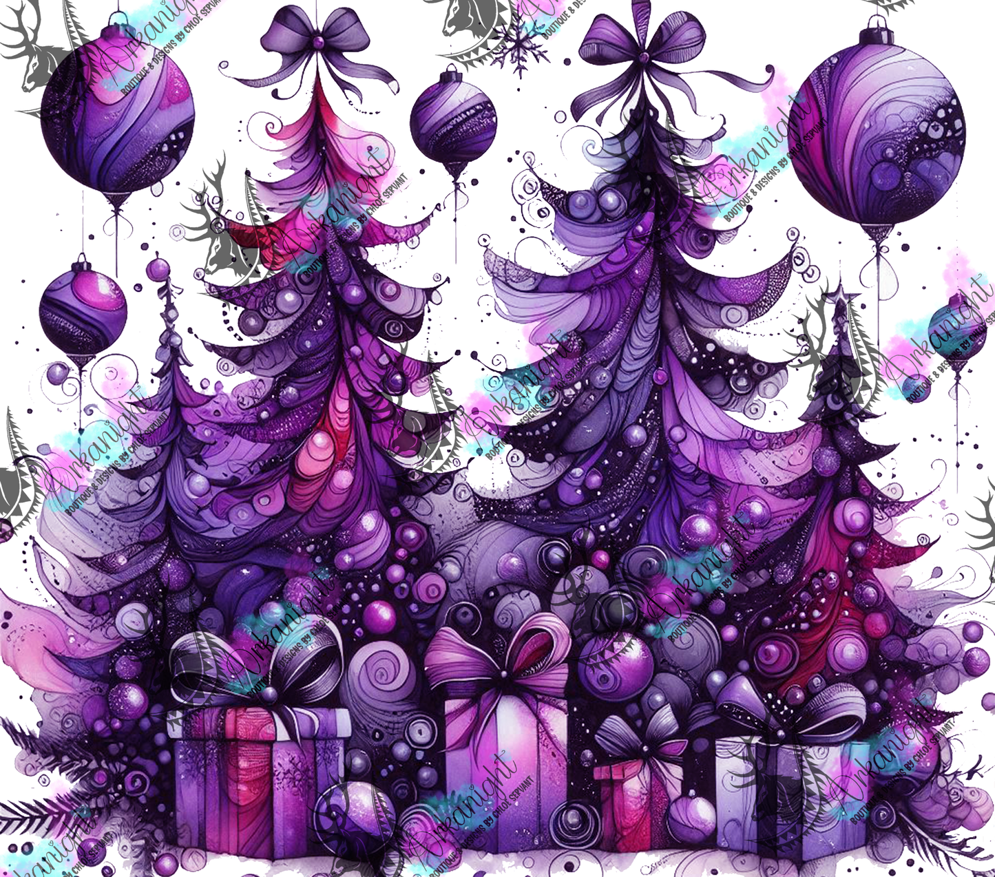 Numérique - Collection Hiver 2024 - Christmas Decor - Purple