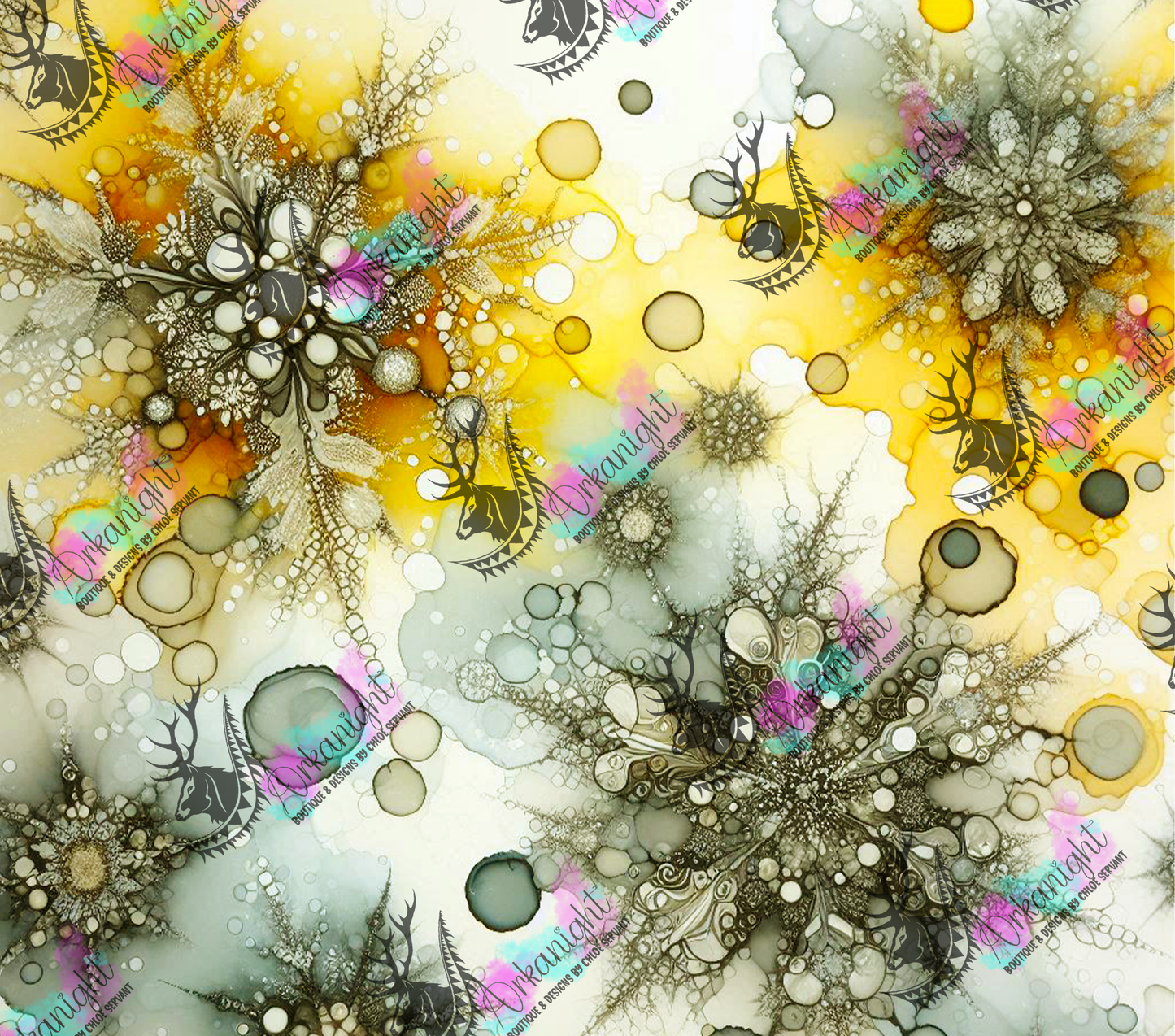 Impression - Collection Hiver 2024 - Snowflakes - Yellow