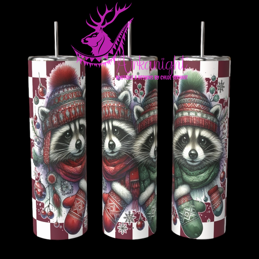 Gourde sur commande - Collection Hiver 2024 - Winter Racoon