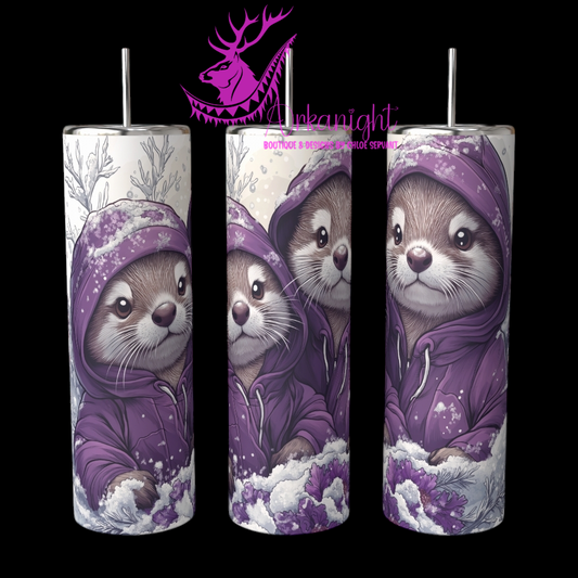 Gourde sur commande - Collection Hiver 2024 - Winter Otters