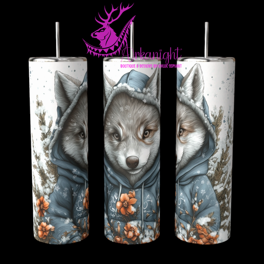 Gourde sur commande - Collection Hiver 2024 - Winter Wolf