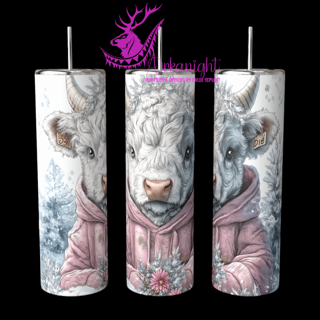 Gourde sur commande - Collection Hiver 2024 - Winter Highland Cow - 06