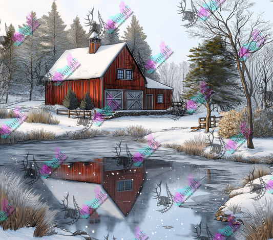 Impression - Collection Hiver 2024 - Barn By the Frozen Lake - 02