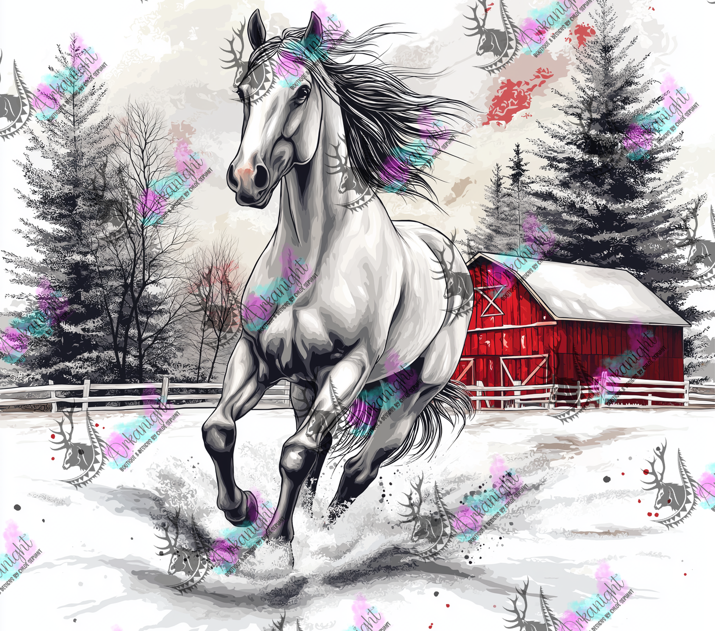 Numérique - Collection Hiver 2024 - Winter White Horse