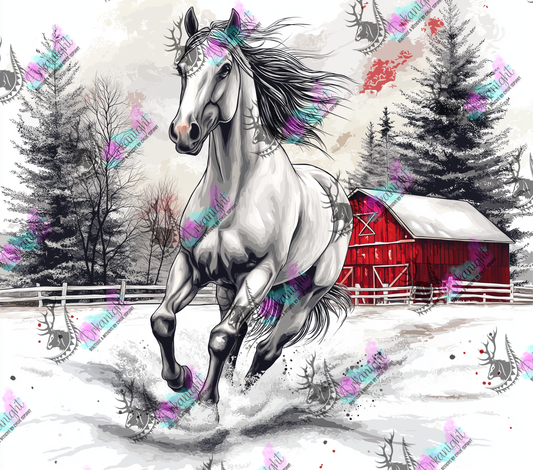 Impression - Collection Hiver 2024 - Winter White Horse - Sans Texte