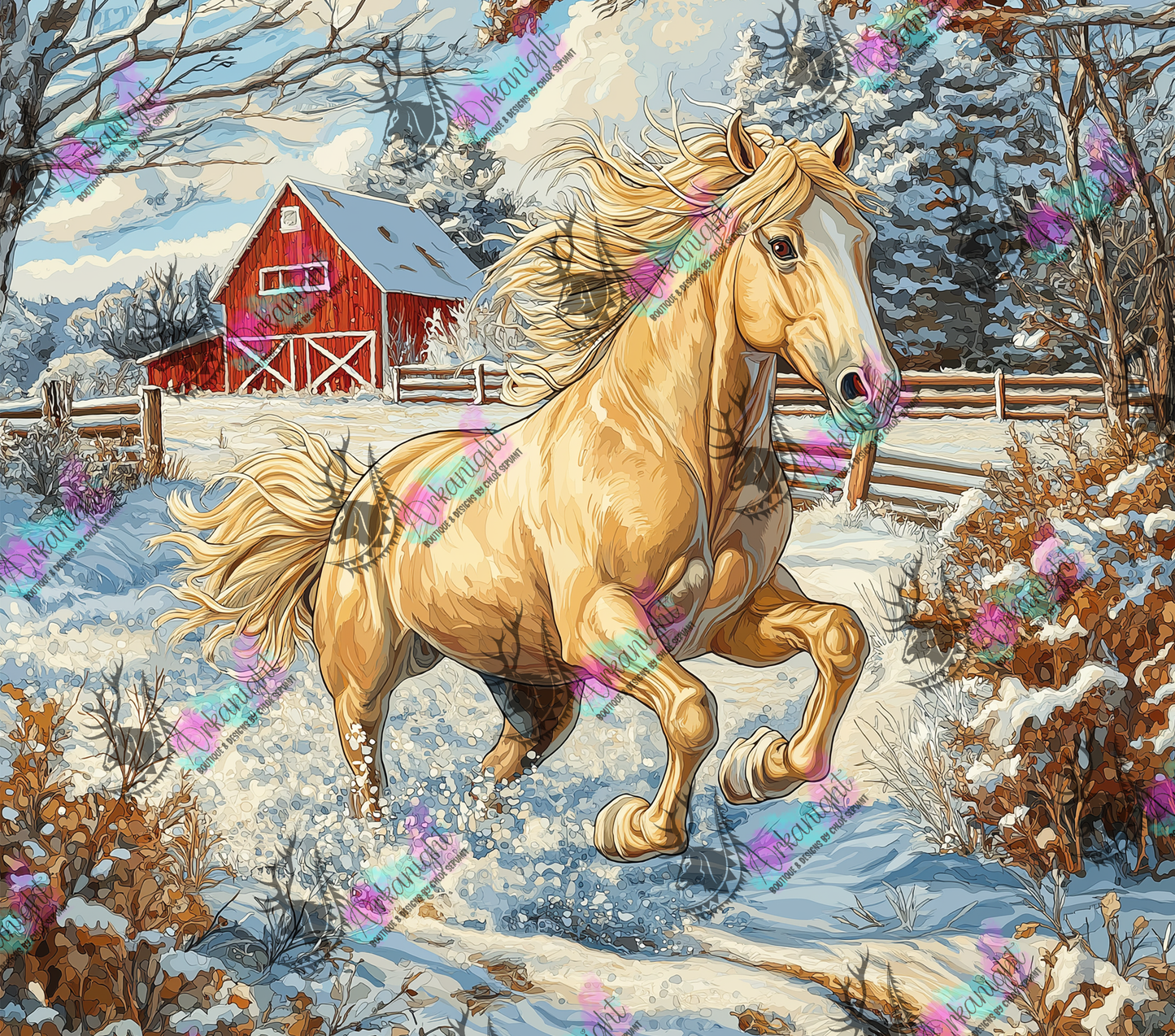 Impression - Collection Hiver 2024 - Winter Palomino Horse