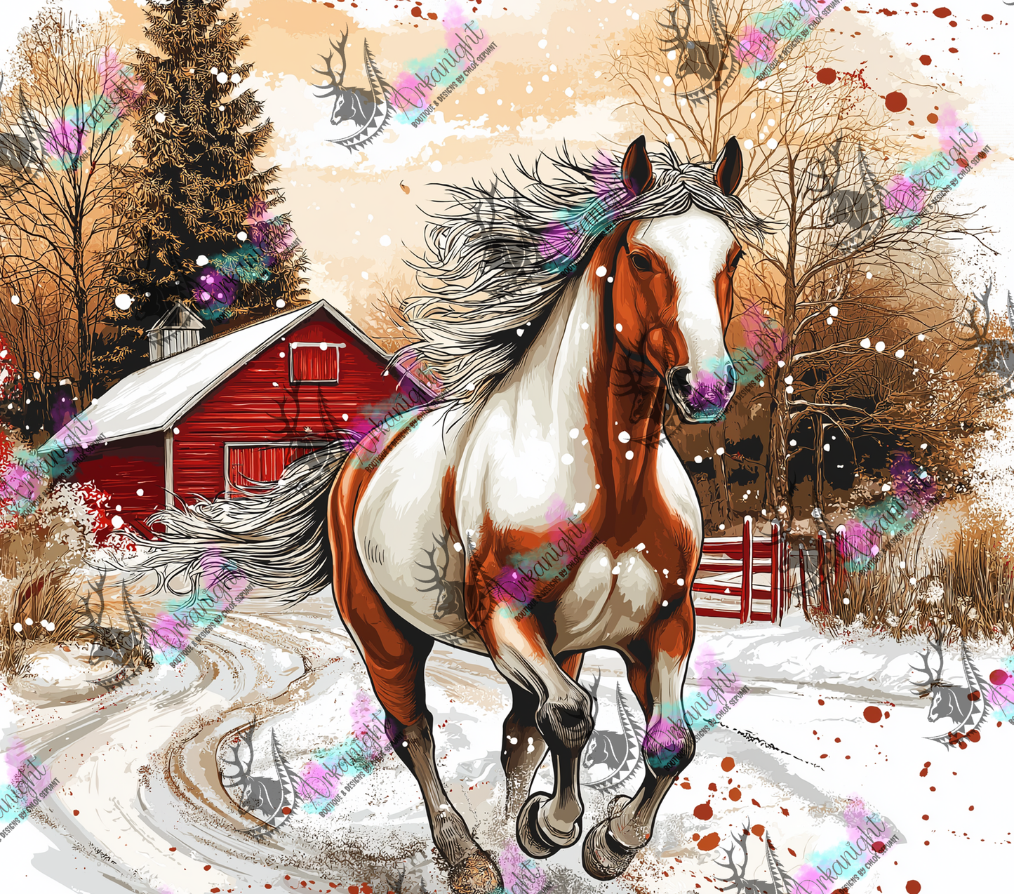 Numérique - Collection Hiver 2024 - Winter Paint Horse