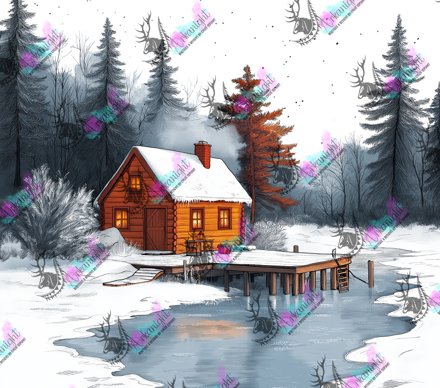 Numérique - Collection Hiver 2024 - Chalet by the lake - 03