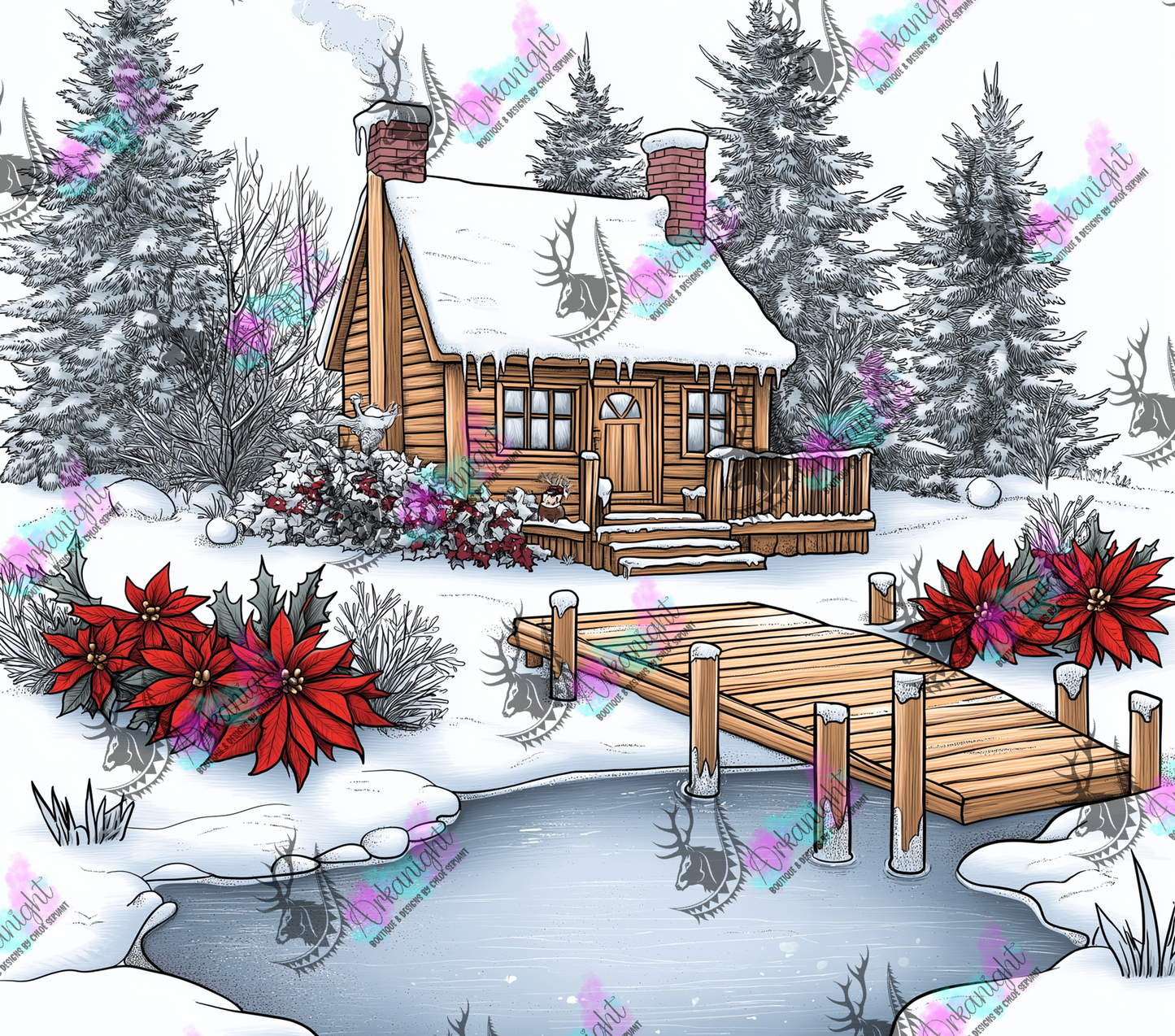 Numérique - Collection Hiver 2024 - Chalet by the lake - 01