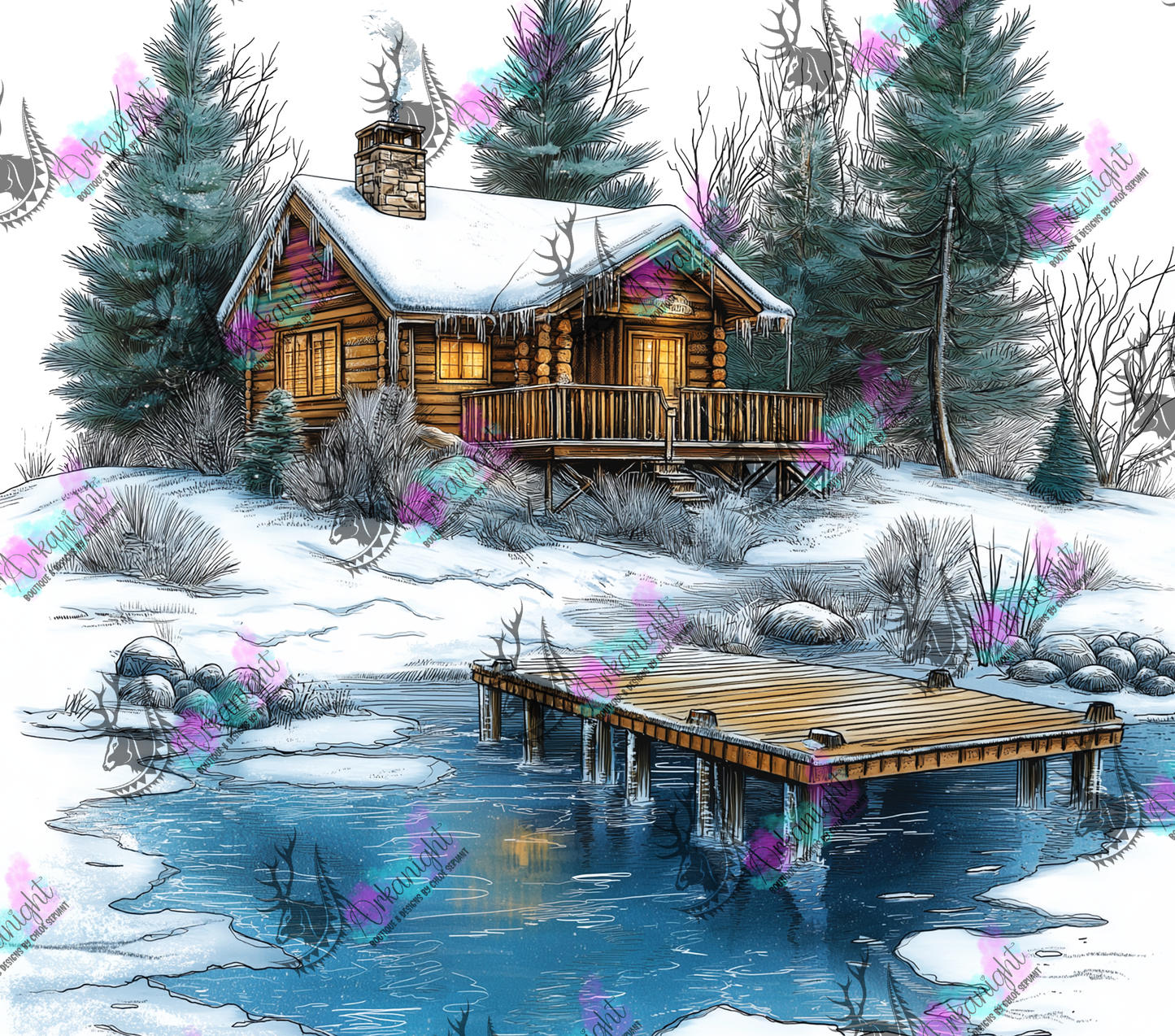 Numérique - Collection Hiver 2024 - Chalet by the lake - 02