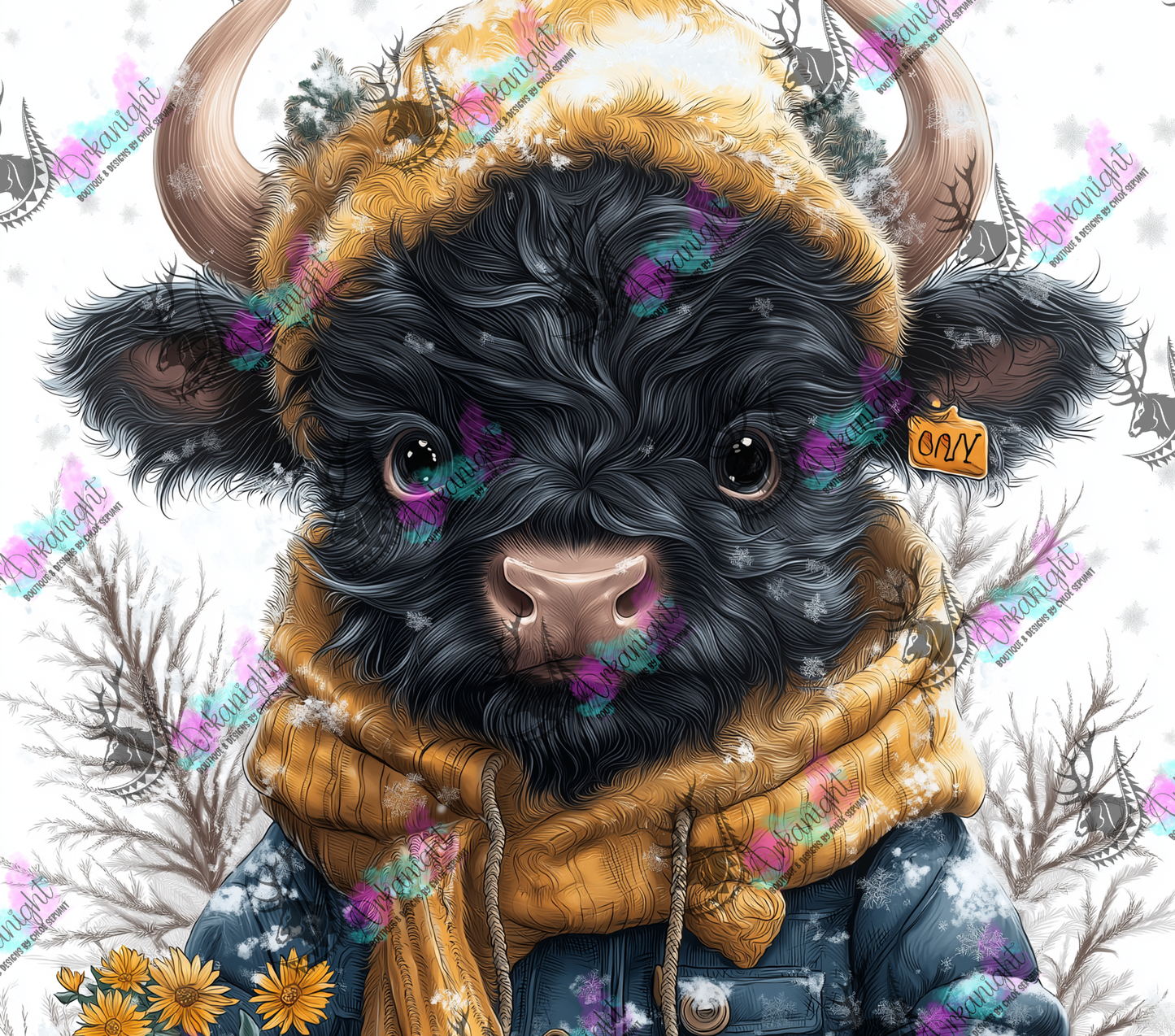 Numérique - Collection Hiver 2024 - Winter Highland Cow - 03