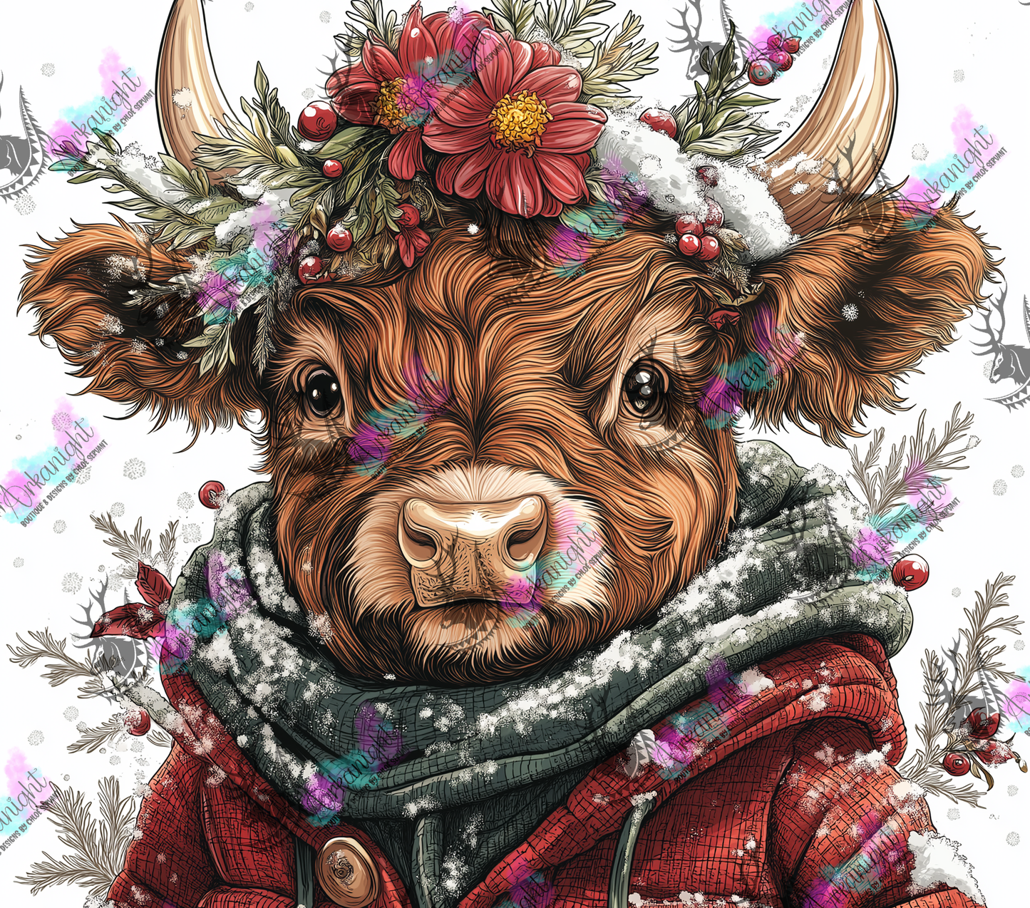 Numérique - Collection Hiver 2024 - Winter Highland Cow - 04