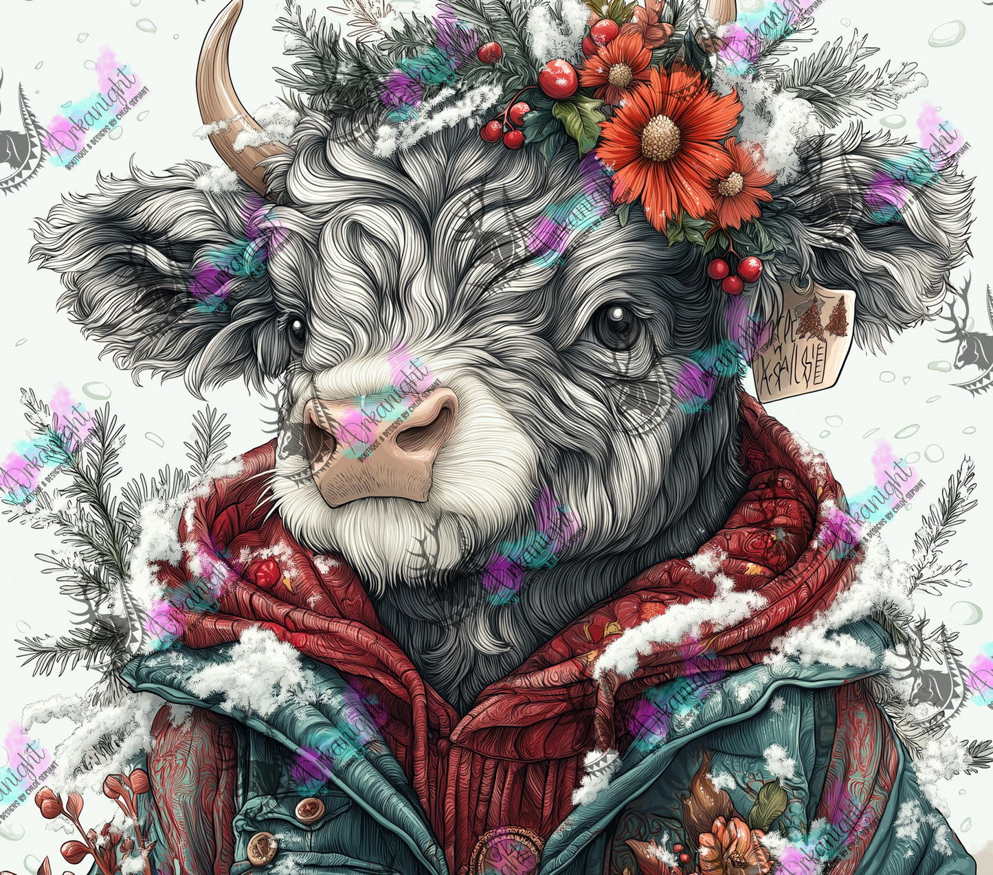 Numérique - Collection Hiver 2024 - Winter Highland Cow - 05