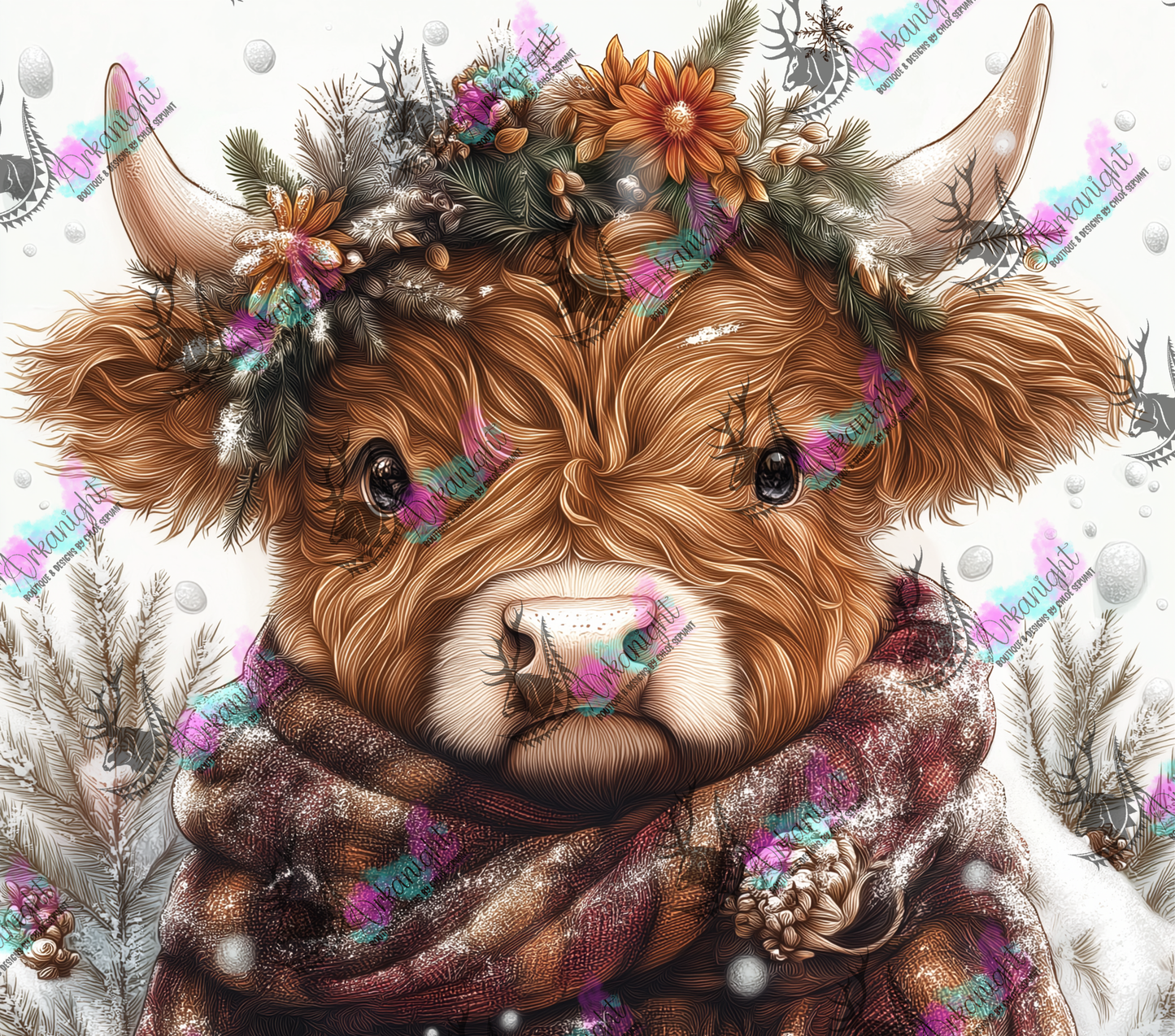 Numérique - Collection Hiver 2024 - Winter Highland Cow - 02