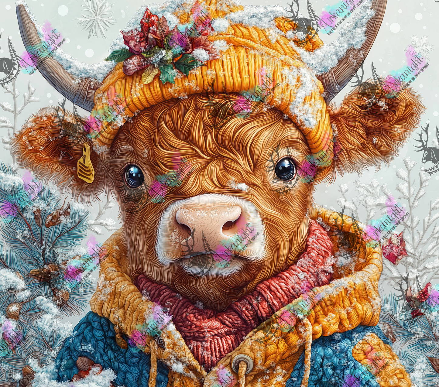 Numérique - Collection Hiver 2024 - Winter Highland Cow - 01