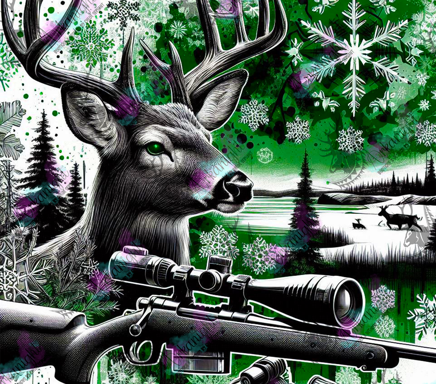 Numérique - Collection Hiver 2024 - Winter Hunting Deer - 03