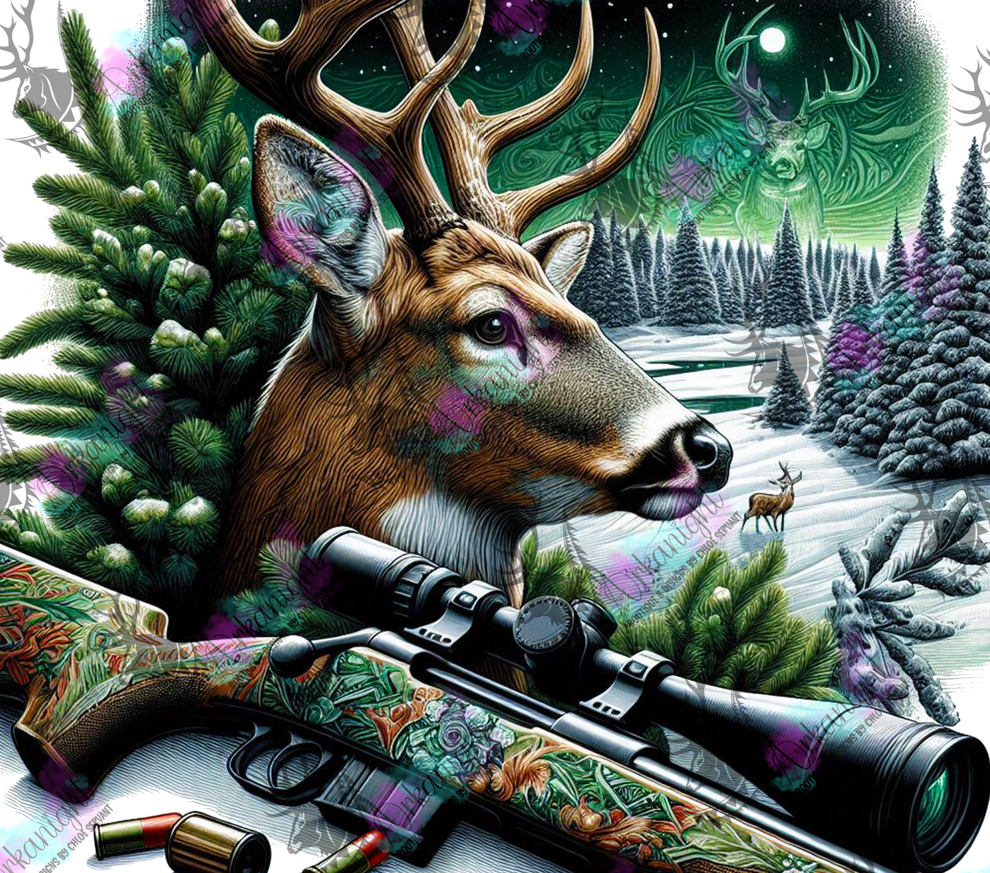 Numérique - Collection Hiver 2024 - Winter Hunting Deer - 02