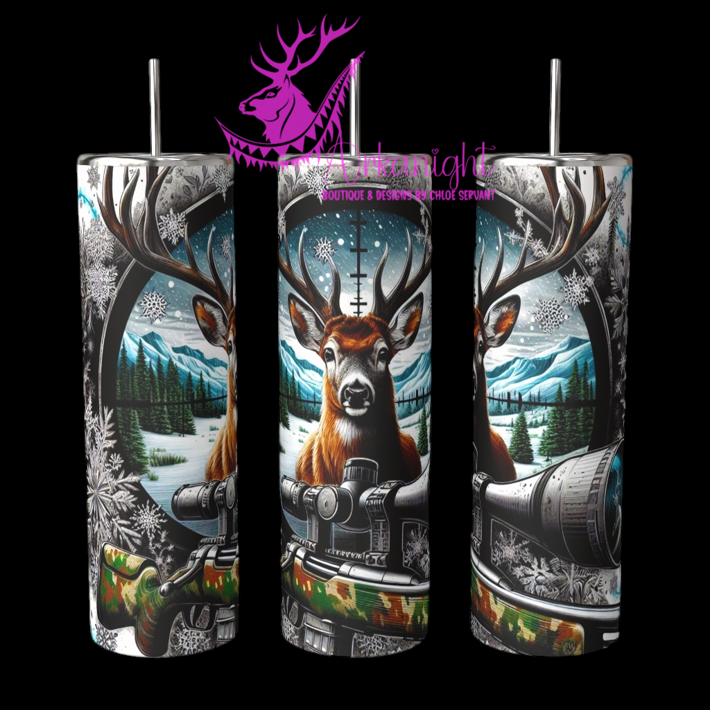 Gourde sur commande - Collection Hiver 2024 - Winter Hunting Deer - 01