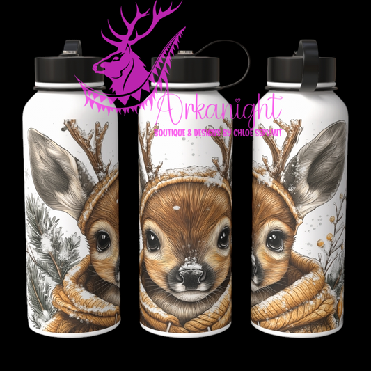 Bouteille d'eau sur commande  - Hiver 2024 - Cute Winter Deer