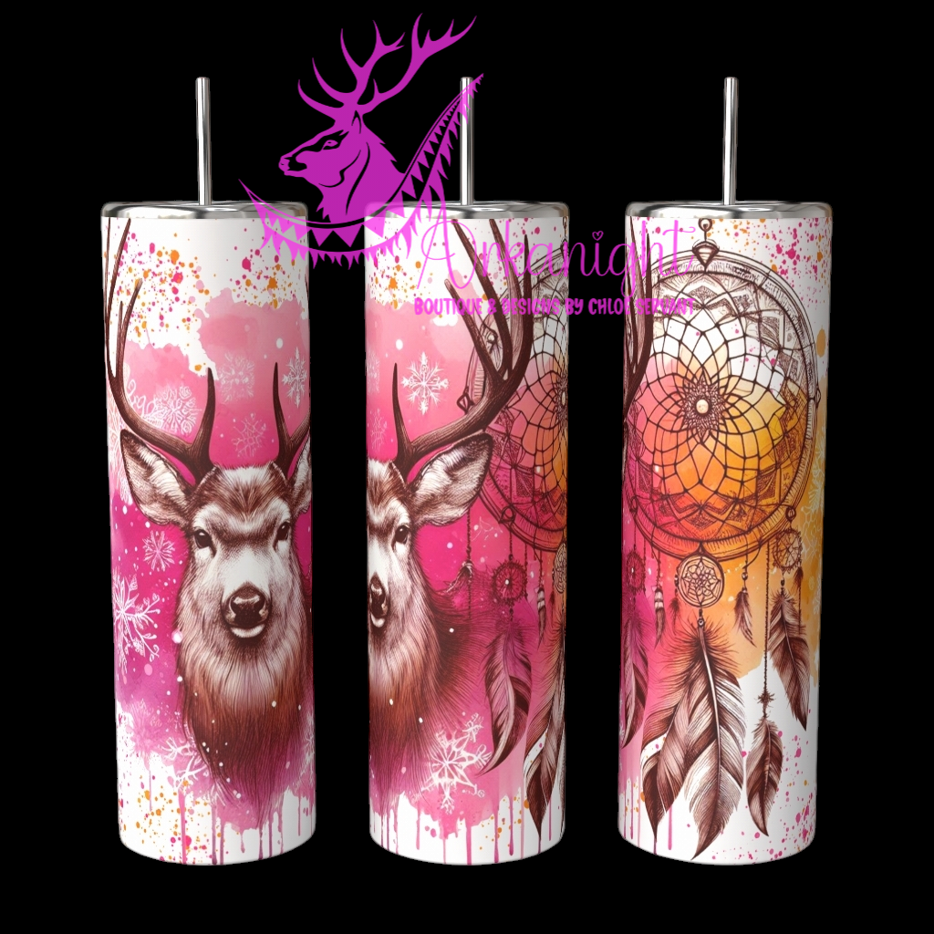 Numérique - Collection Hiver 2024 - Pink & Orange Deer