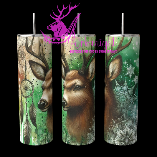 Numérique - Collection Hiver 2024 - Green Winter Deer Boho - 05