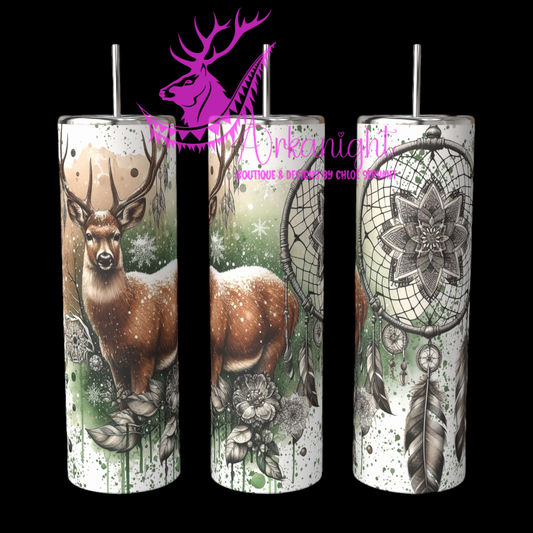 Numérique - Collection Hiver 2024 - Green Winter Deer Boho - 07