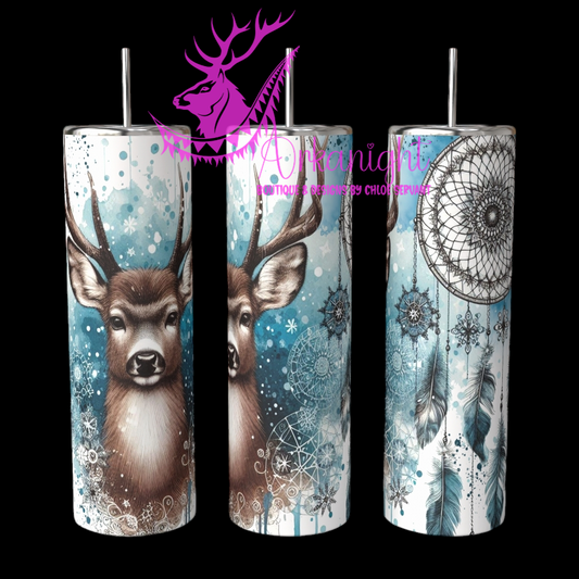 Numérique - Collection Hiver 2024 - Blue Winter Deer Boho - 04