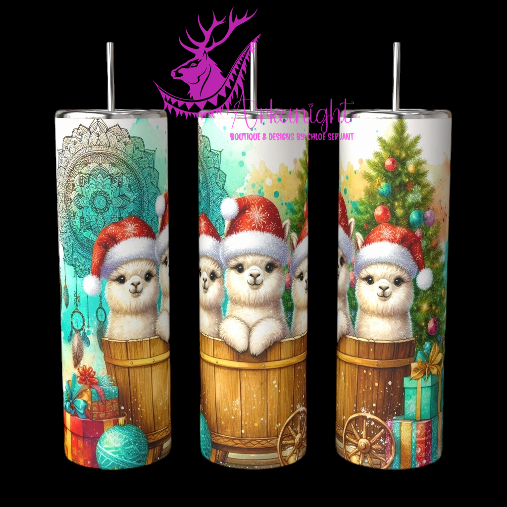 Gourde sur commande - Collection Hiver 2024 - Christmas Barrel - Alpaca