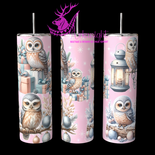 Numérique - Collection Hiver 2024 - Pink Christmas Owl