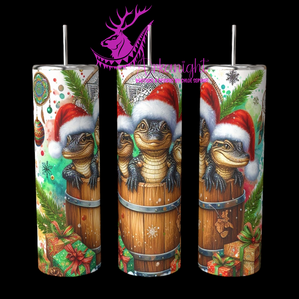 Gourde sur commande - Collection Hiver 2024 - Christmas Barrel - Croco