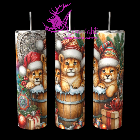 Gourde sur commande - Collection Hiver 2024 - Christmas Barrel - Lion