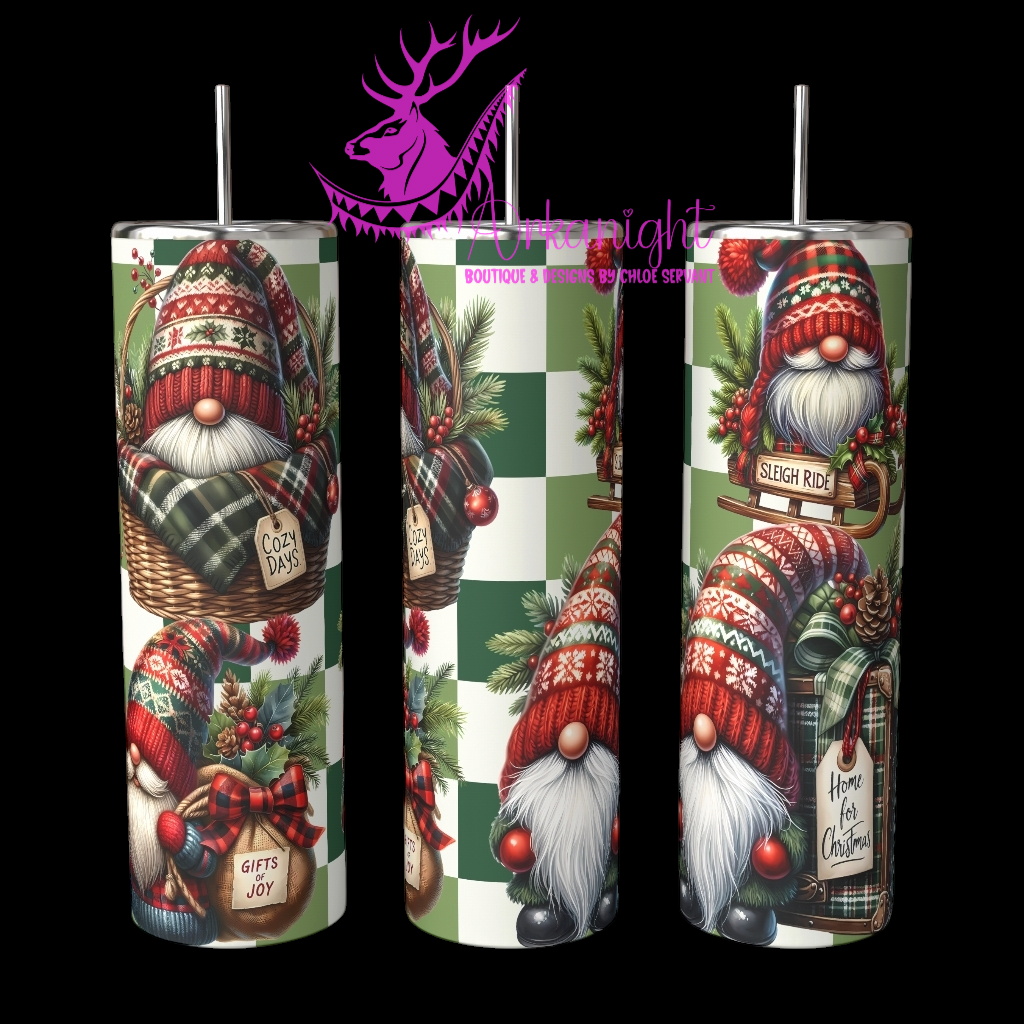 Gourde sur commande - Collection Hiver 2024 - Red Christmas Gnomes