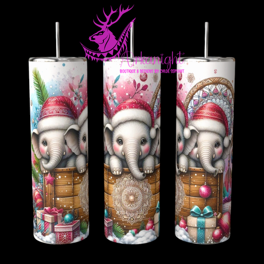 Gourde sur commande - Collection Hiver 2024 - Christmas Barrel - Elephant